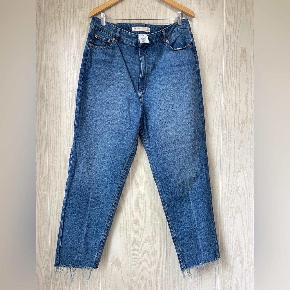 ASOS Mom Jeans Raw Hem REMO 18 Size 36/32 (14 US) LNC